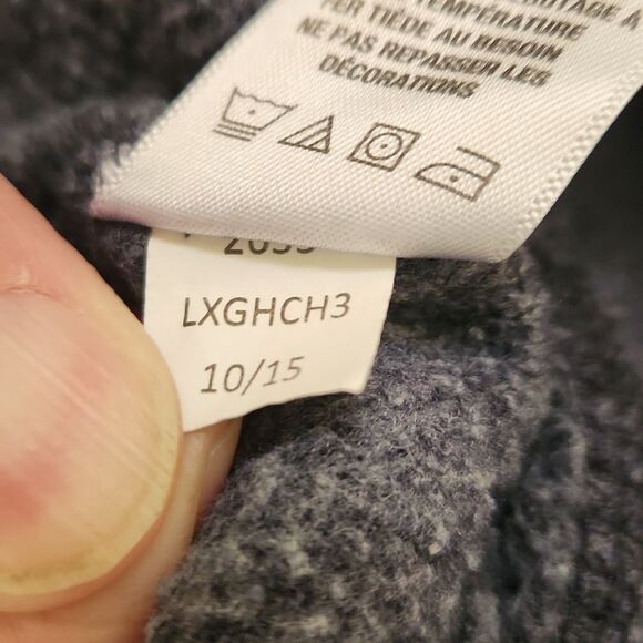 Aeropostale navy blue women's medium hooded sweatshirt with crocheted cuffs - Picture 7 of 8